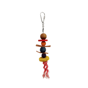 Allpet Leather, Wood and Rope Bird Toy Medium